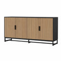 Buffet en bois et métal 180x80x40 cm