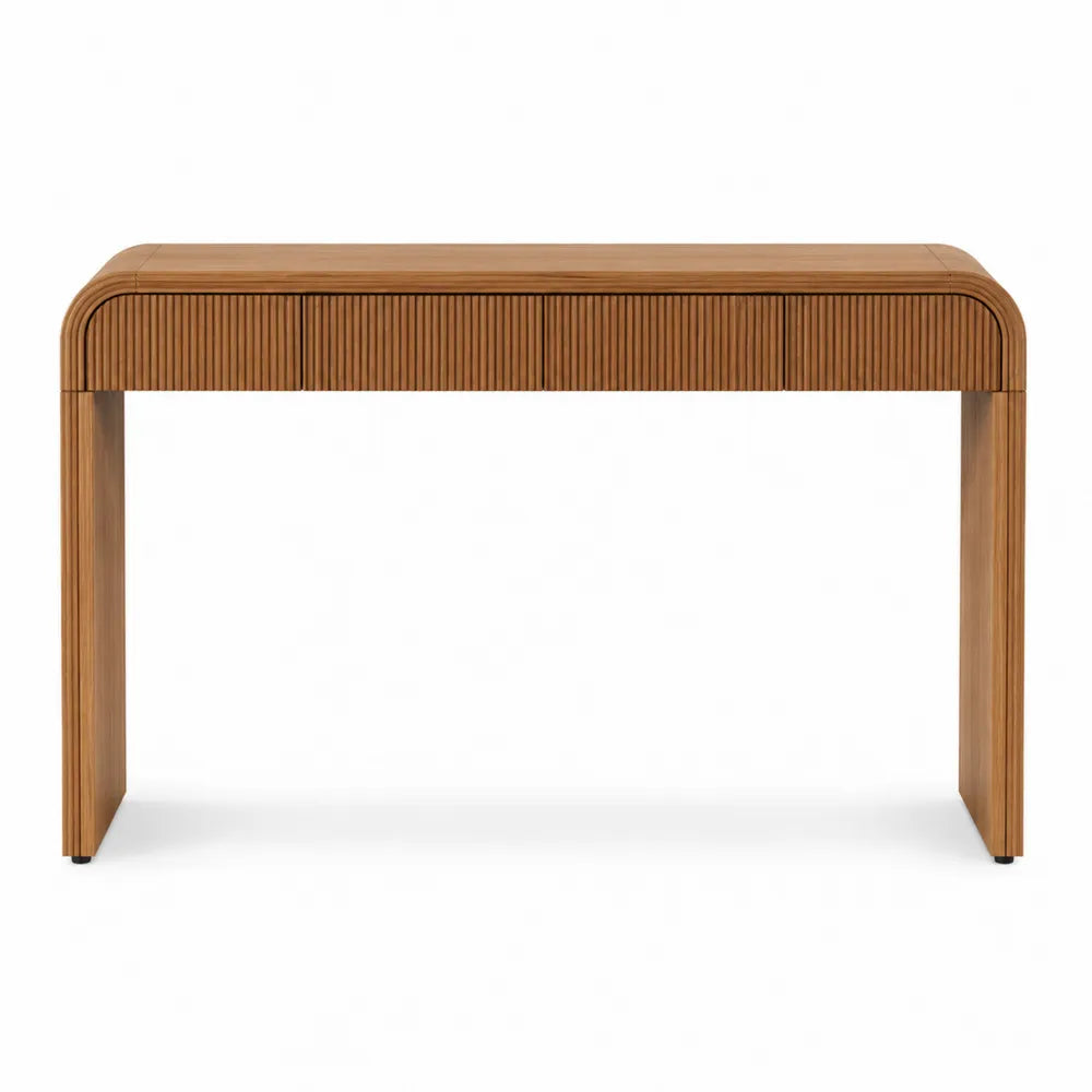 Console en bois MDF marron 120x40x75cm
