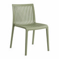 Chaise en plastique vert olive 48cm x 53cm x 82cm