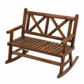 Banc à bascule en bois d'acacia