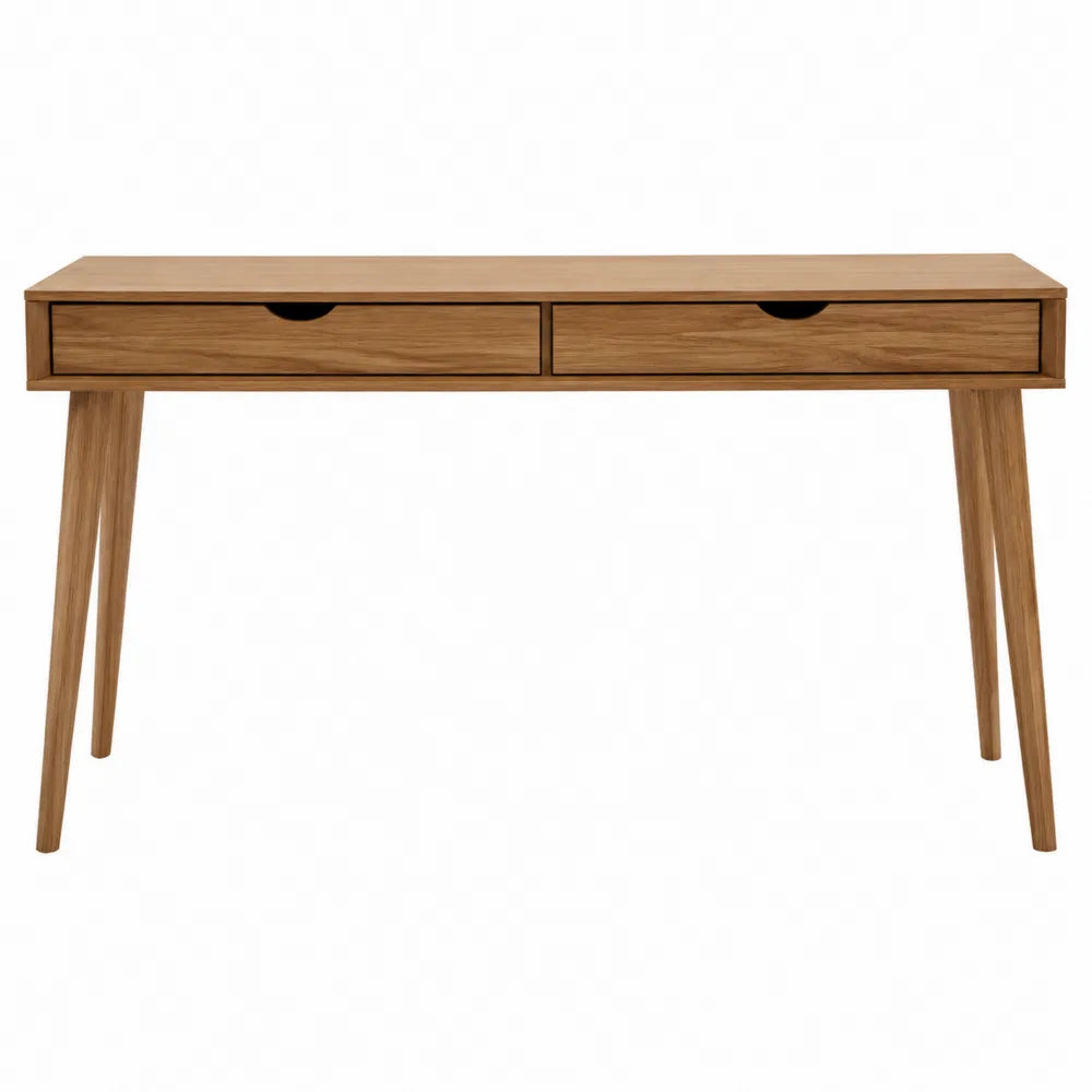 Bureau en Bois avec Deux Tiroirs en Chêne