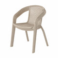 Chaise en plastique beige ajourée 58x54x75 cm