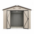 Abri de jardin métallique beige 260x300x210 cm