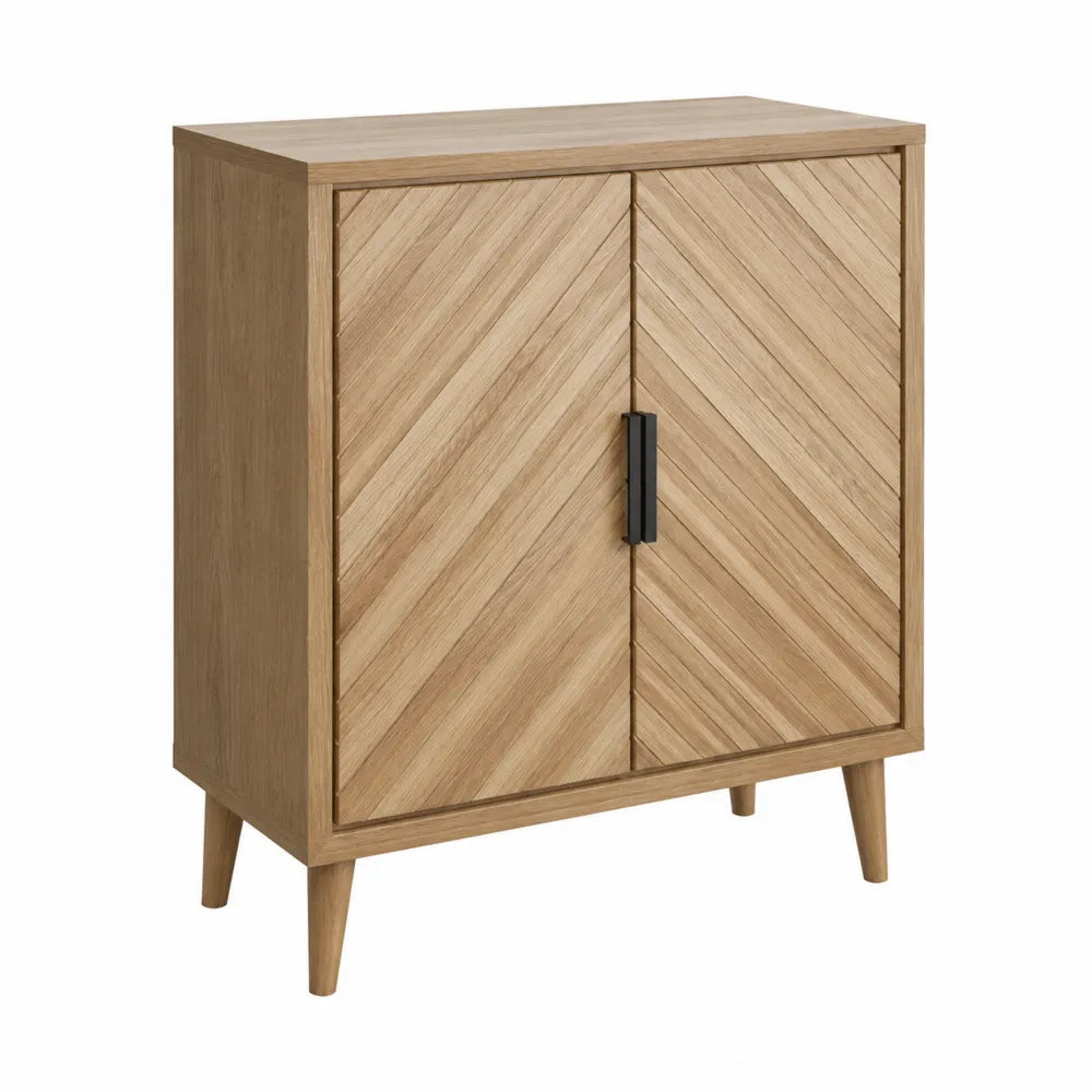 Buffet en bois de chêne clair avec 2 portes