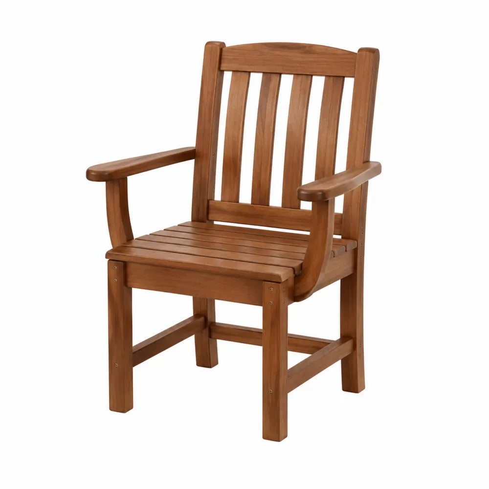 Chaise en bois d'acacia avec accoudoirs 90 cm