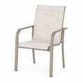 Chaise de jardin en aluminium et textilène beige