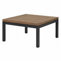 Table de jardin carrée 90x90 cm en aluminium et teck