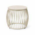 Table basse en métal beige pour extérieur