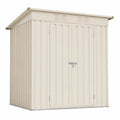 Abri de jardin en acier galvanisé beige 213x127x185 cm