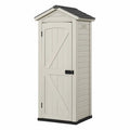 Abri de jardin extérieur en plastique polypropylène beige 68x68x185cm